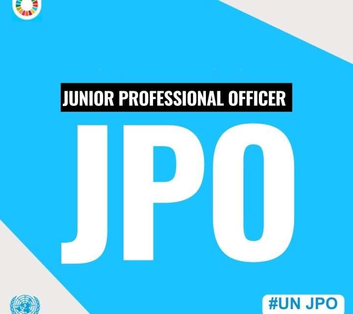 U.S. Department of State’s Bureau of International Organization Affairs’ United Nations Junior Professional Officer (JPO) program: Apply Now