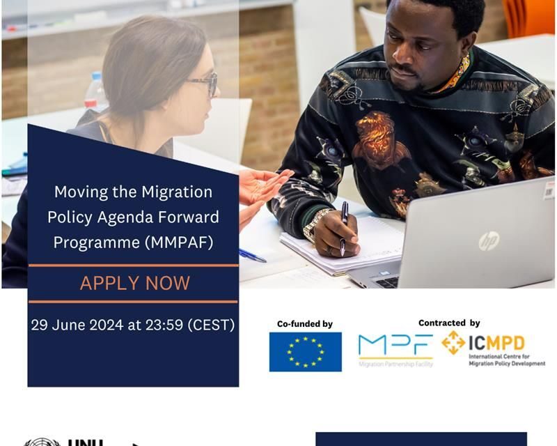 Fall 2024 Scholarship Application: Moving the Migration Policy Agenda Forward (MMPAF) Programme