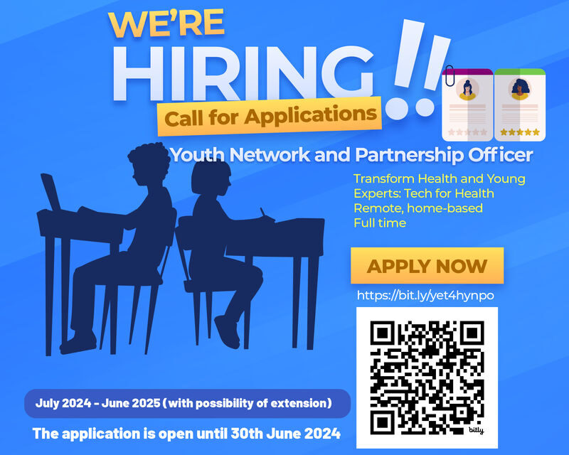 Call for Applications: YET4H/Youth Network and Partnership Officer