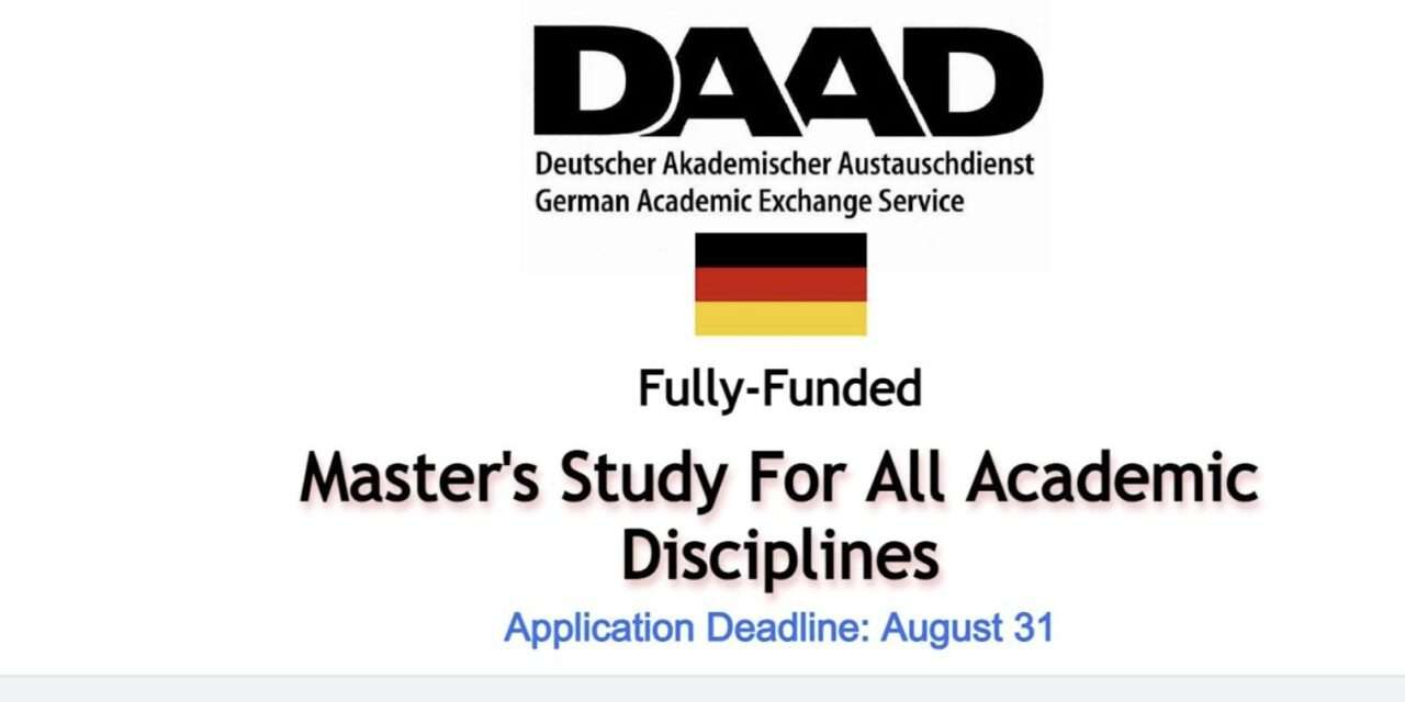 Apply Now to Study with DAAD Scholarship – Master Studies for All Academic Disciplines in Germany