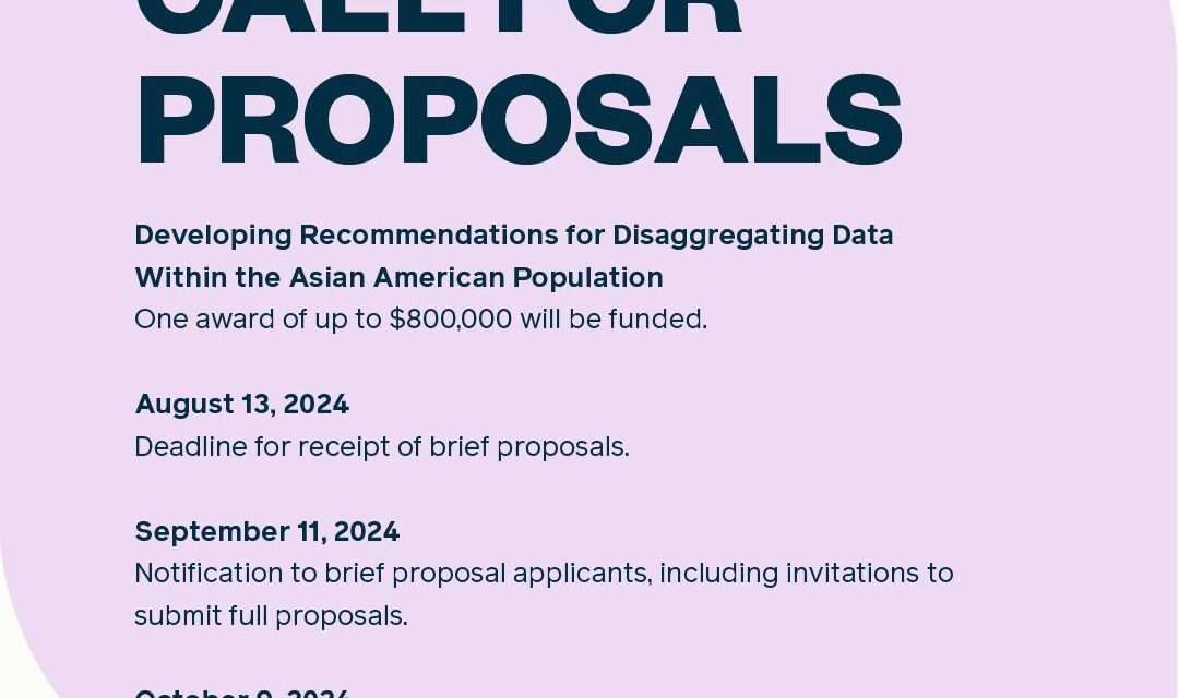 Call for proposals: RWJF’s Initiative on Race and Ethnicity Data