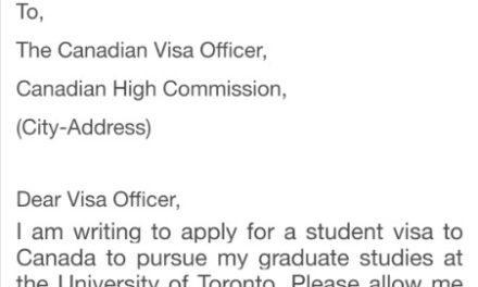 Sample of Motivation Letter for Your Canada Study Visa or Any other Country’s Study Visa