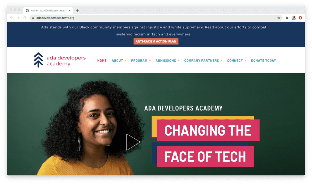 ada developers academy - women learning to code