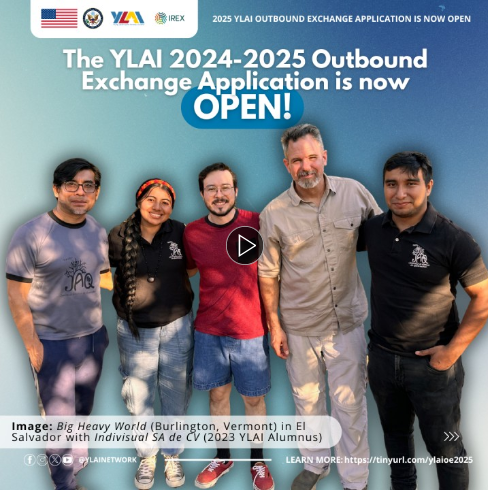 Applications Open: Young Leaders of the Americas Initiative (YLAI) 2024 Outbound Exchange